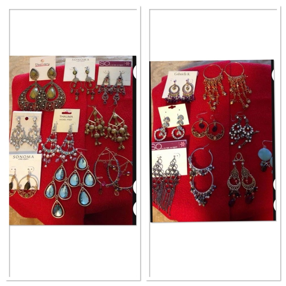 18 pairs of high end earrings